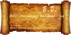Büchelmayer Dezdemóna névjegykártya